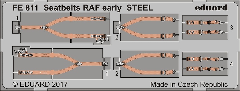 【新製品】FE811)塗装済 英空軍機 初期 シートベルト