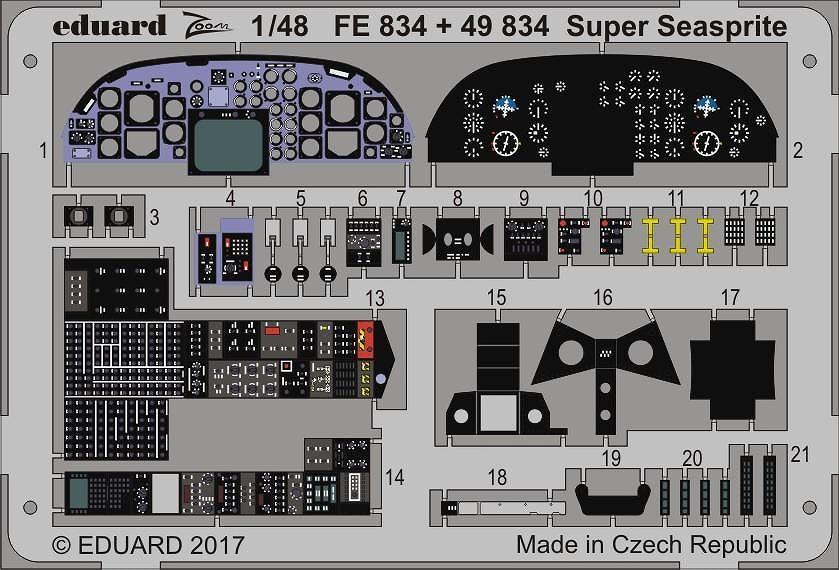 【新製品】FE834)塗装済 SH-2G スーパーシースプライト 計器盤