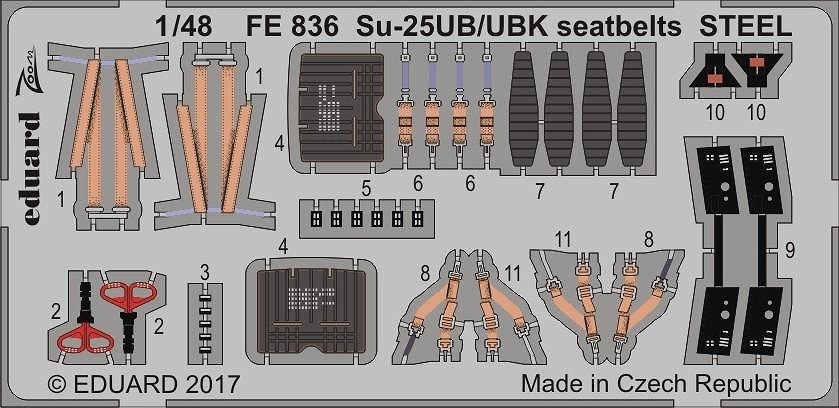 【新製品】FE836)塗装済 Su-25UB/UBK シートベルト