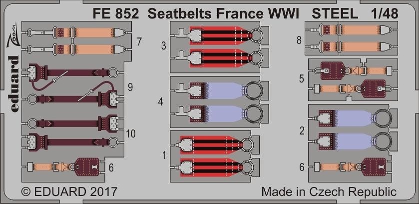【新製品】FE852)塗装済 WWI 仏空軍 シートベルト