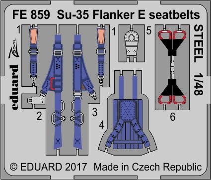 【新製品】FE859)塗装済 Su-35 フランカーE シートベルト