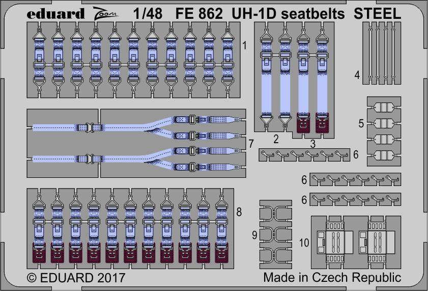 【新製品】FE862)塗装済 UH-1D ヒューイ シートベルト