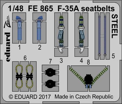 【新製品】FE865)塗装済 F-35A ライトニングII シートベルト