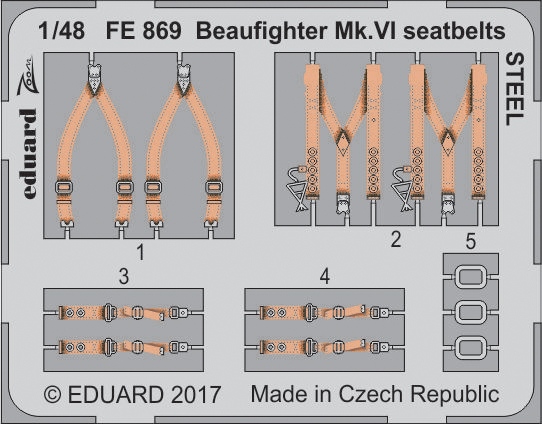 【新製品】FE869)塗装済 ブリストル ボーファイター Mk.VI シートベルト
