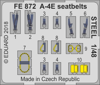 【新製品】FE872)塗装済 ダグラス A-4E スカイホーク シートベルト
