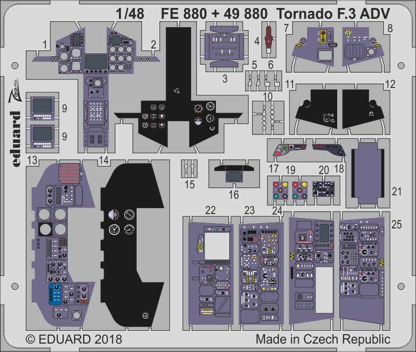 【新製品】FE880 塗装済 トーネード F.3 ADV 計器盤