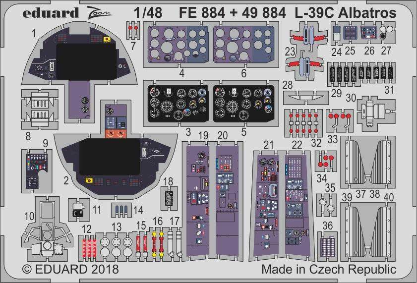 【新製品】FE884 塗装済 アエロ L-39C アルバトロス 計器盤