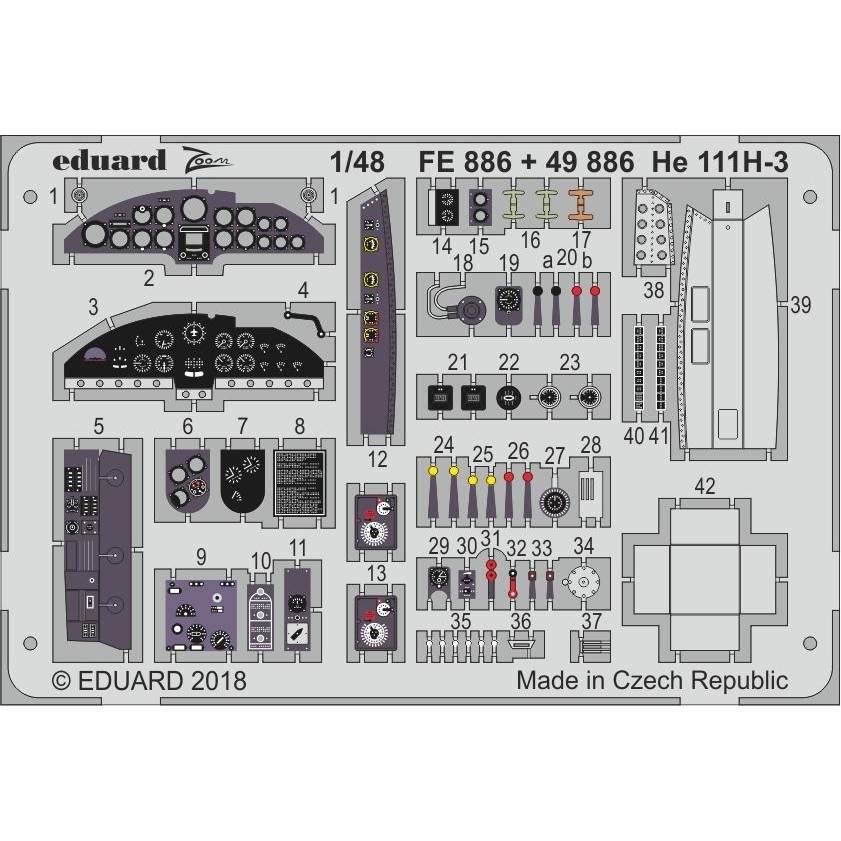 【新製品】FE886 塗装済 ハインケル He111H-3 計器盤