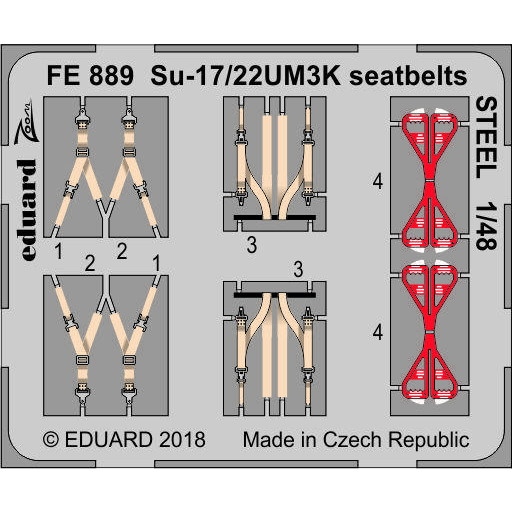 【新製品】FE889)塗装済 Su-17/22UM3K シートベルト