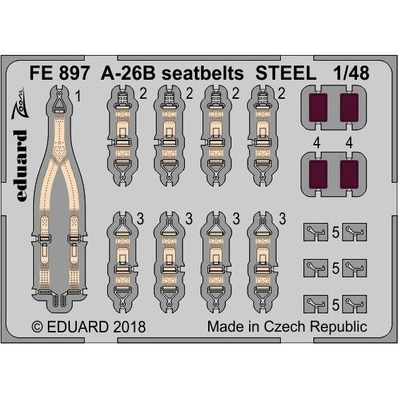 【新製品】FE897 塗装済 ダグラス A-26B インベーダー シートベルト