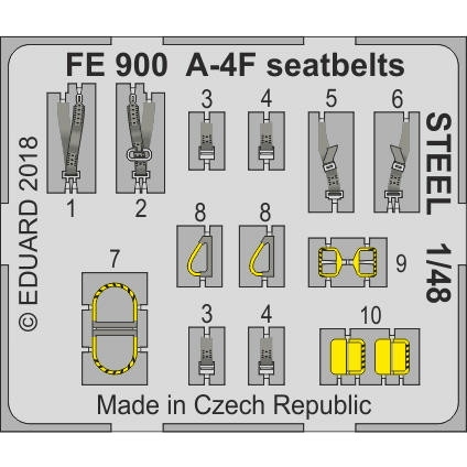 【新製品】FE900 塗装済 ダグラス A-4F スカイホーク シートベルト