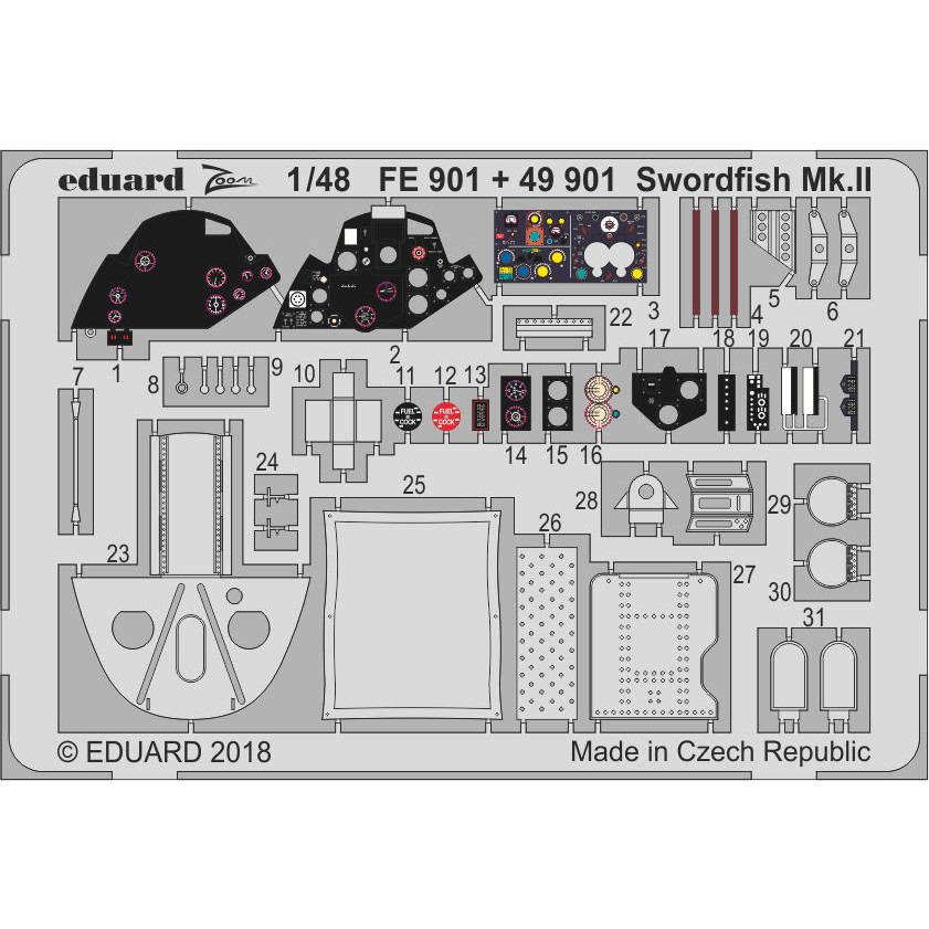 【新製品】FE901 塗装済 フェアリー ソードフィッシュ Mk.II 内装