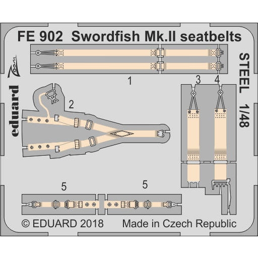 【新製品】FE902 塗装済 フェアリー ソードフィッシュ Mk.II シートベルト