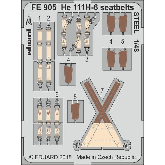 【新製品】FE905 塗装済 ハインケル He111H-6 シートベルト