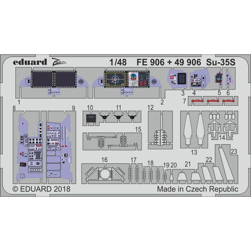 【新製品】FE906 塗装済 スホーイ Su-35S フランカー 計器盤