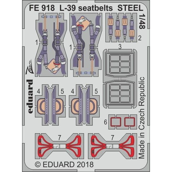 【新製品】FE918 塗装済 アエロ L-39 アルバトロス シートベルト