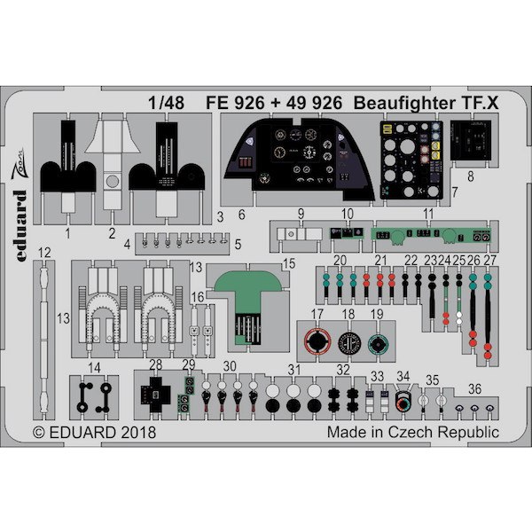 【新製品】FE926 塗装済 ブリストル ボーファイター TF.X 内装