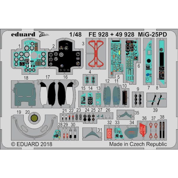 【新製品】FE928 塗装済 MiG-25PD フォックスバット 内装