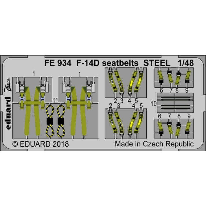 【新製品】FE934 塗装済 F-14D トムキャット シートベルト