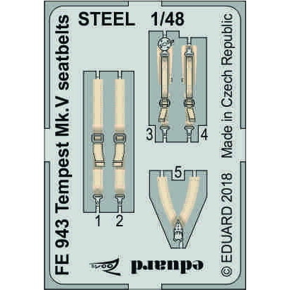 【新製品】FE943 塗装済 テンペストMk.V シートベルト