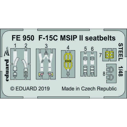 【新製品】FE950 塗装済 マクドネル・ダグラス F-15C イーグル MSIPII シートベルト