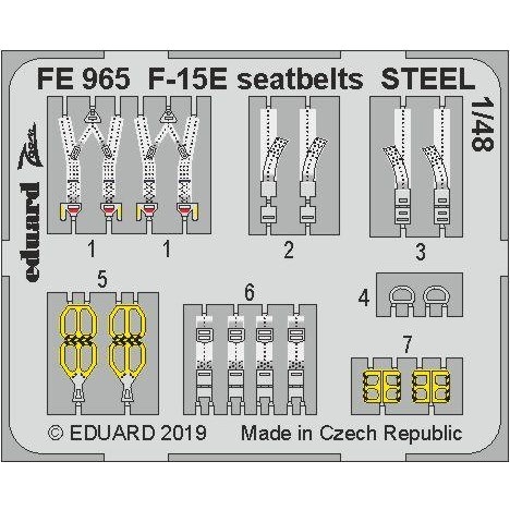 【新製品】FE965 塗装済 F-15E ストライクイーグル シートベルト(ステンレス製)