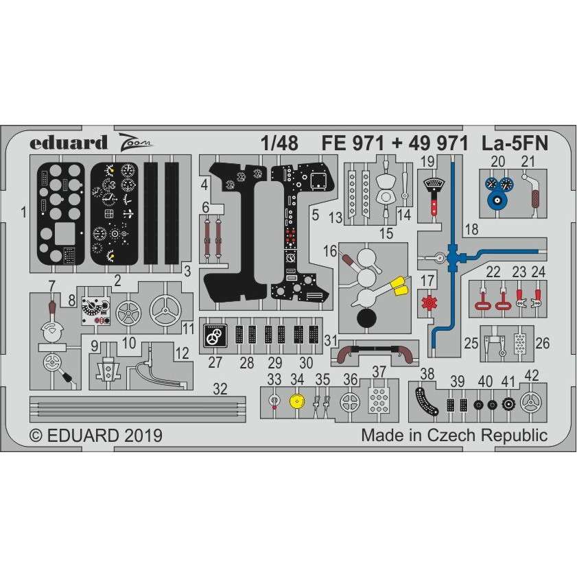 【新製品】FE971 塗装済 ラヴォーチキン La-5FN ズームエッチングパーツ (ズべズダ用)