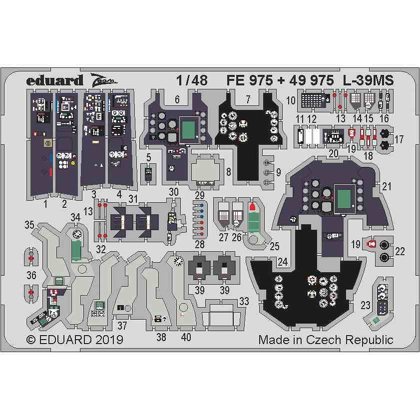 【新製品】FE975 塗装済 アエロ L-39MS スーパーアルバトロス ズームエッチングパーツ (トランぺッター用)