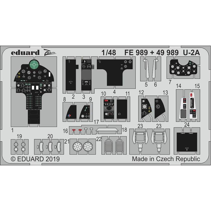 【新製品】FE989 塗装済 ロッキード U-2A ズームエッチングパーツ (AFVクラブ用)