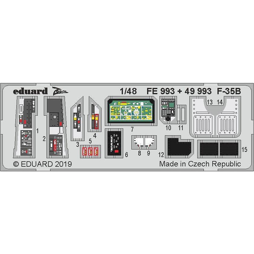 【新製品】FE993 塗装済 F-35B ライトニングII ズームエッチングパーツ (キティホーク用)