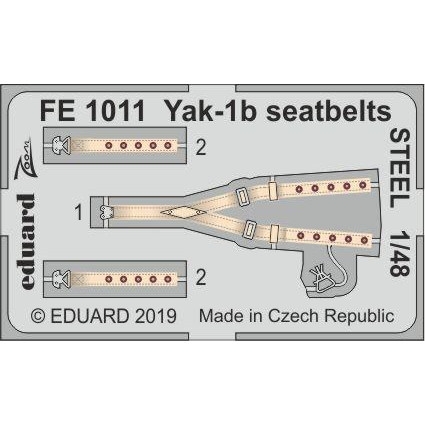 【新製品】FE1011 塗装済 ヤコブレフ Yak-1b シートベルト (ステンレス製) (ズべズダ用)