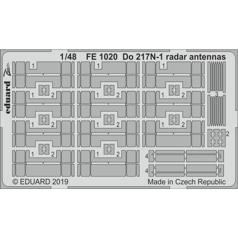 【新製品】FE1020 塗装済 ドルニエ Do217N-1 レーダーアンテナ (ICM用)