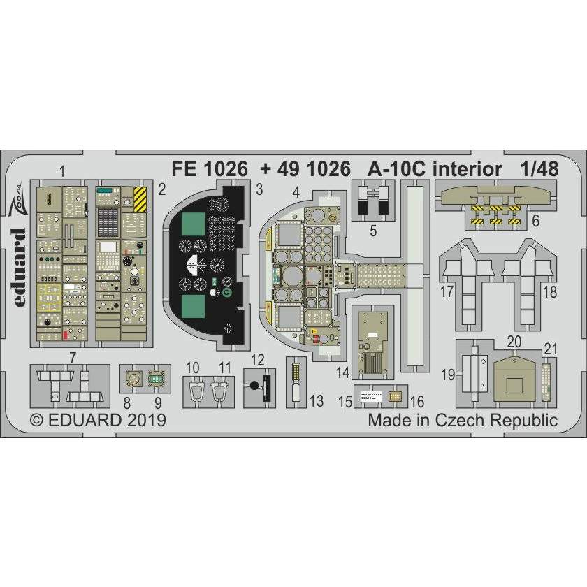 【新製品】FE1026 塗装済 フェアチャイルド A-10C サンダーボルトII ズーム エッチングパーツ (イタレリ用)