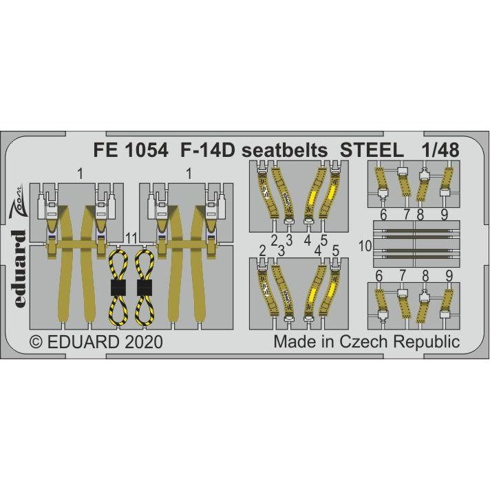 【新製品】FE1054 塗装済 グラマン F-14D トムキャット シートベルト (ステンレス製) (AMK用)