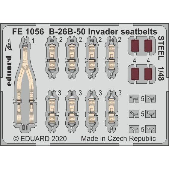 【新製品】FE1056 塗装済 グラマン B-26B-50 インベーダー シートベルト (ステンレス製) (ICM用)