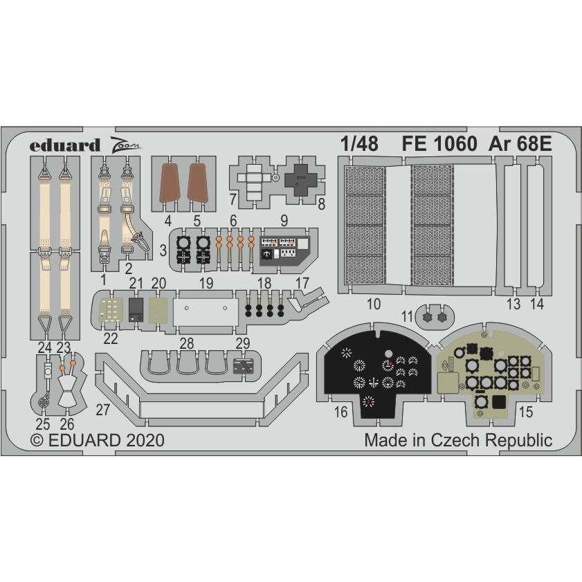 【新製品】FE1060 塗装済 アラド Ar68E ズームエッチングパーツ (ローデン用)