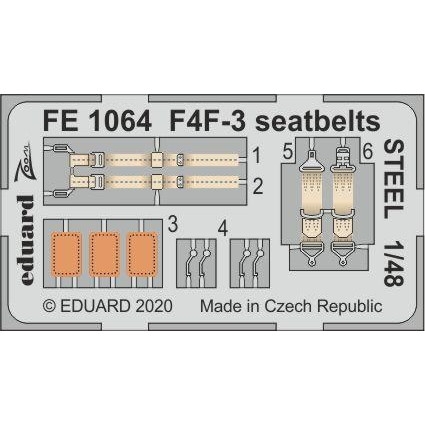【新製品】FE1064 塗装済 グラマン F4F-3 シートベルト (ステンレス製) (ホビーボス用)