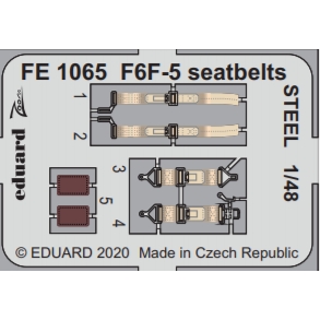 【新製品】FE1065 塗装済 グラマン F6F-5 ヘルキャット シートベルト (ステンレス製) (エデュアルド用)