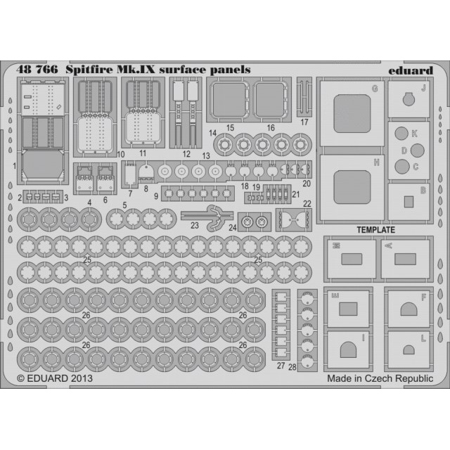 【新製品】[8591437487660] 48766)スピットファイア Mk.IX 機体パネル