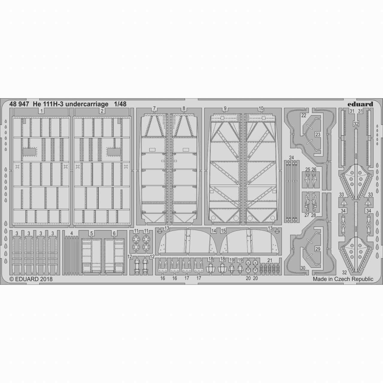 【新製品】48947 ハインケル He111H-3 脚収納庫