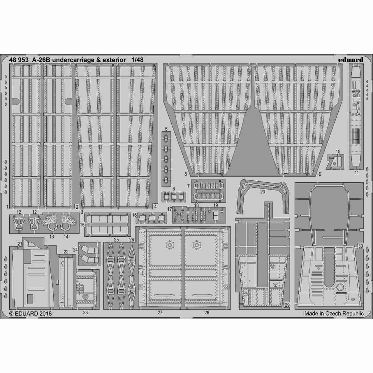 【新製品】48953 ダグラス A-26B インベーダー 外装&脚収納庫