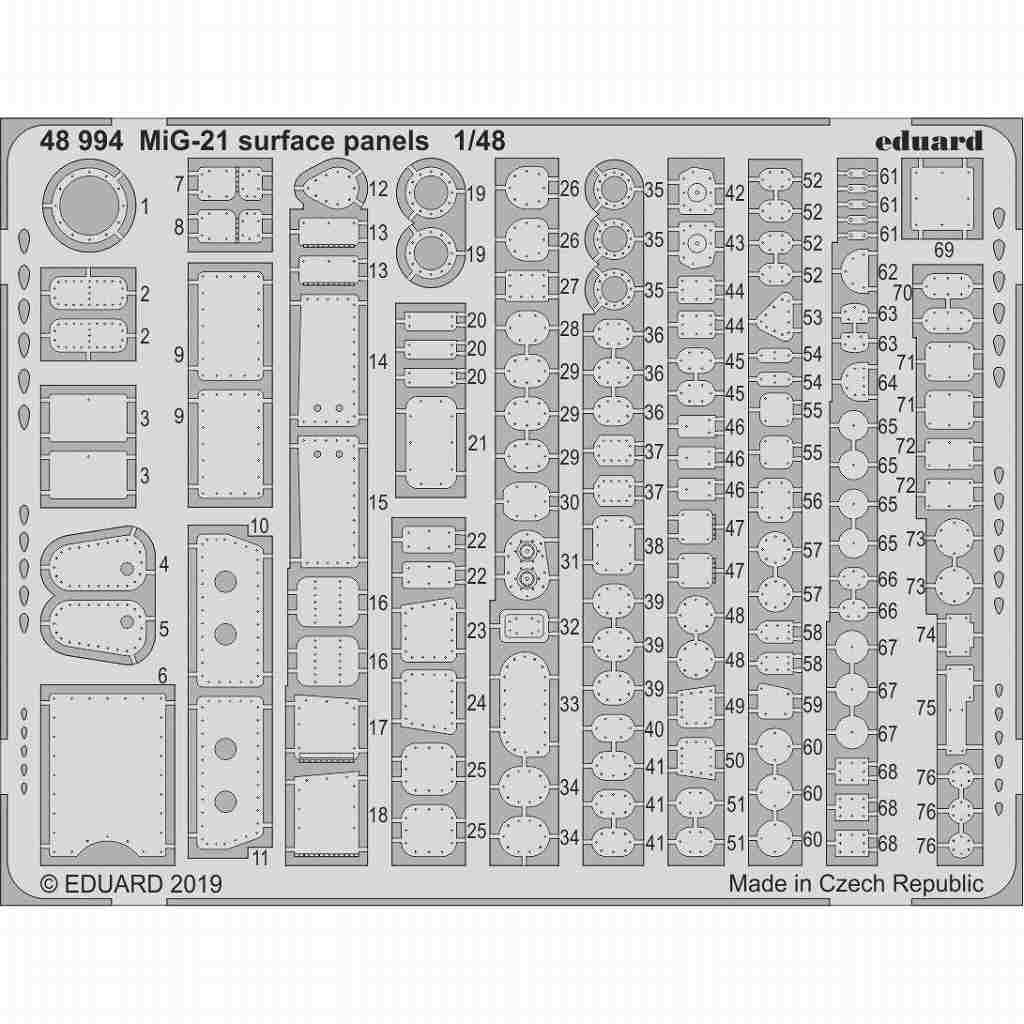 【新製品】48994 MiG-21MF フィッシュベッド アクセスパネル (エデュアルド用)