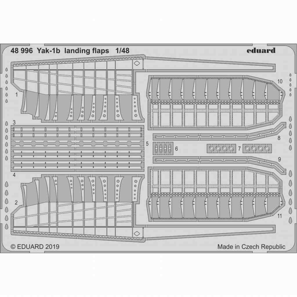 【新製品】48996 ヤコブレフ Yak-1b ランディングフラップ (ズべズダ用)