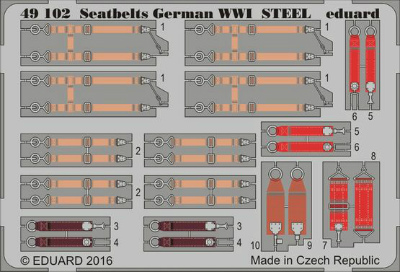 【新製品】49102)塗装済 WWI 独空軍シートベルト