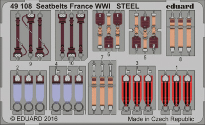 【新製品】49108)塗装済 WWI 仏空軍 シートベルト