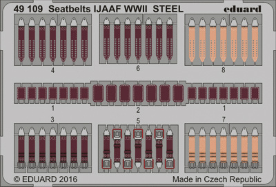 【新製品】49109)塗装済 WWII 日本陸軍機用 シートベルト