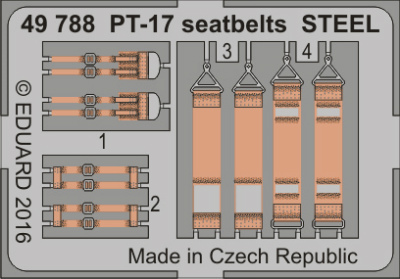 【新製品】49788)塗装済 ボーイング・ステアマン PT-17 ケイデット シートベルト