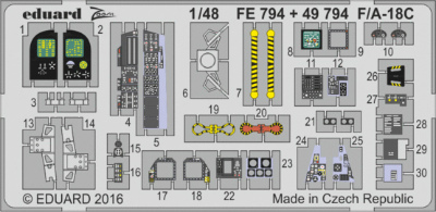 【新製品】49794)塗装済 F/A-18C 内装