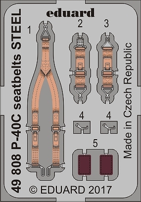 【新製品】49808)塗装済 P-40C シートベルト