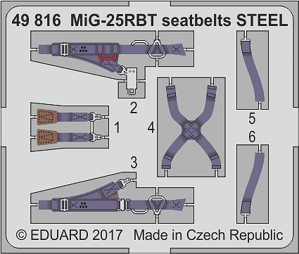 【新製品】49816)塗装済 MiG-25RBT フォックスバット シートベルト